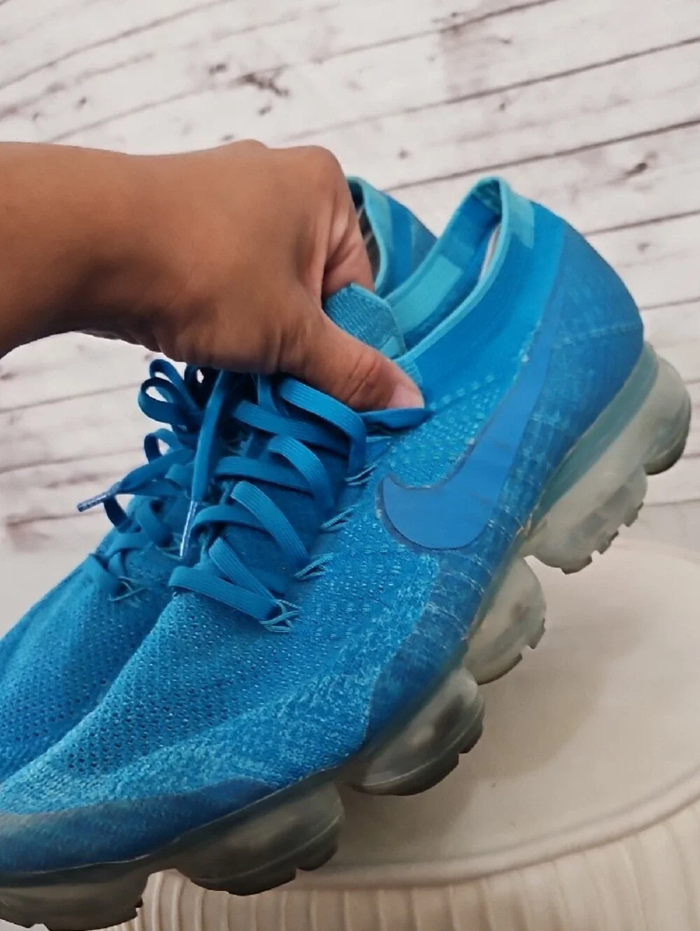 Nike Flyknit VaporMax Sneakers - Cyan Blue